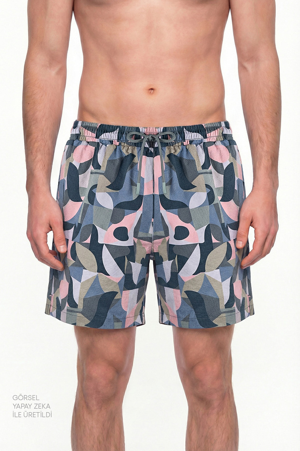 Men's Mindfulness Pattern Swim Shorts