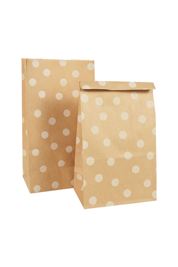 20Pcs B 10/20/30Pcs Kraft Paper Gift Bags Candy Cookie Packaging Bags Wedding Birthday Party Decorat