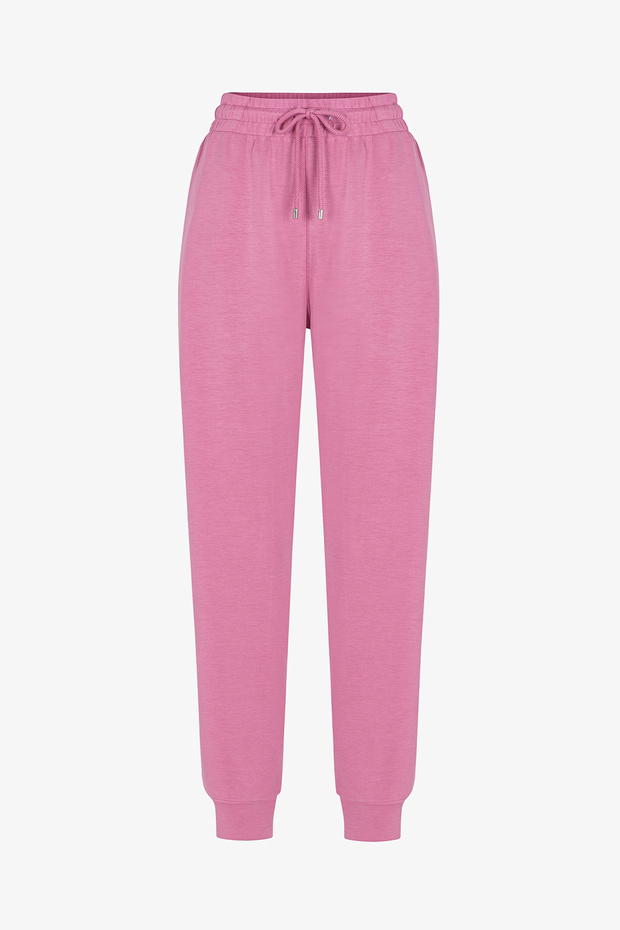 Rose Pink Modal Cuff Jogger Pants
