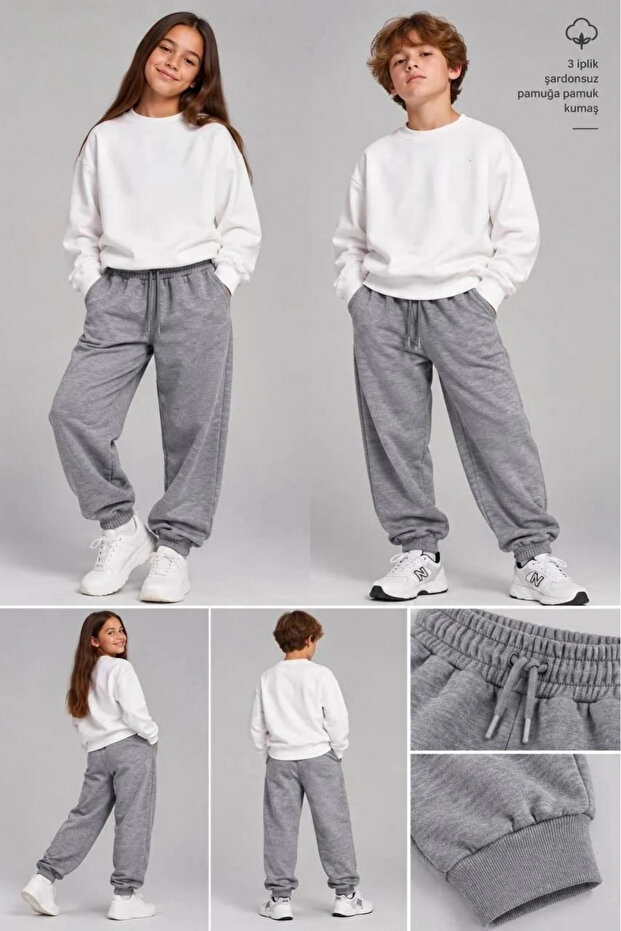 Unisex Gray Jogger Tracksuit Bottom