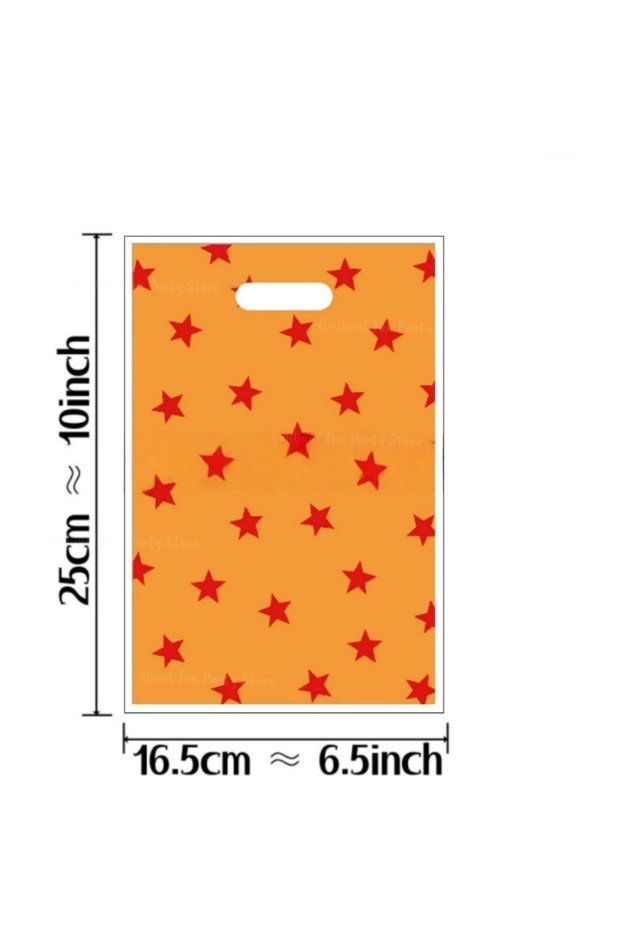 16.5x25cm 20Pcs(2pack) Deep Sapphire Cartoon Orange Gift Bags for Kids - Birthday Party Supplies Gok