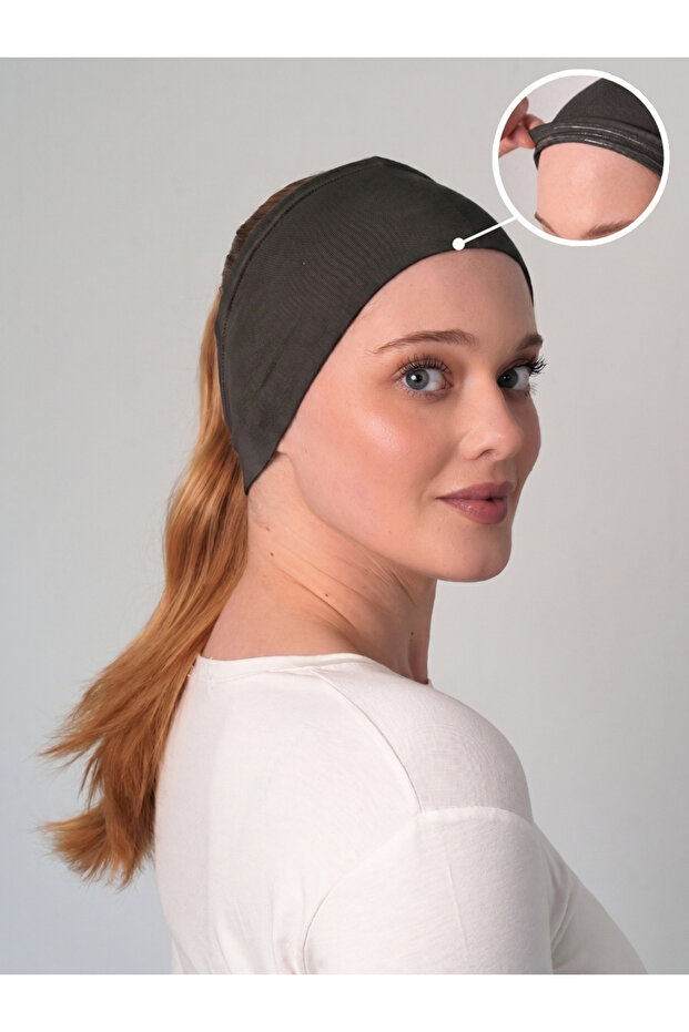 Viscose Non-Slip Bandana - Silicone Bandana - Anthracite - (St276), (Id 3427648)