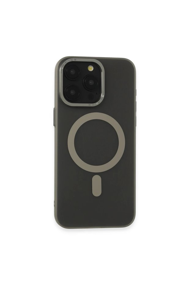 Apple iphone 15 pro max case lodos magneticsafe matte cover - titan grey