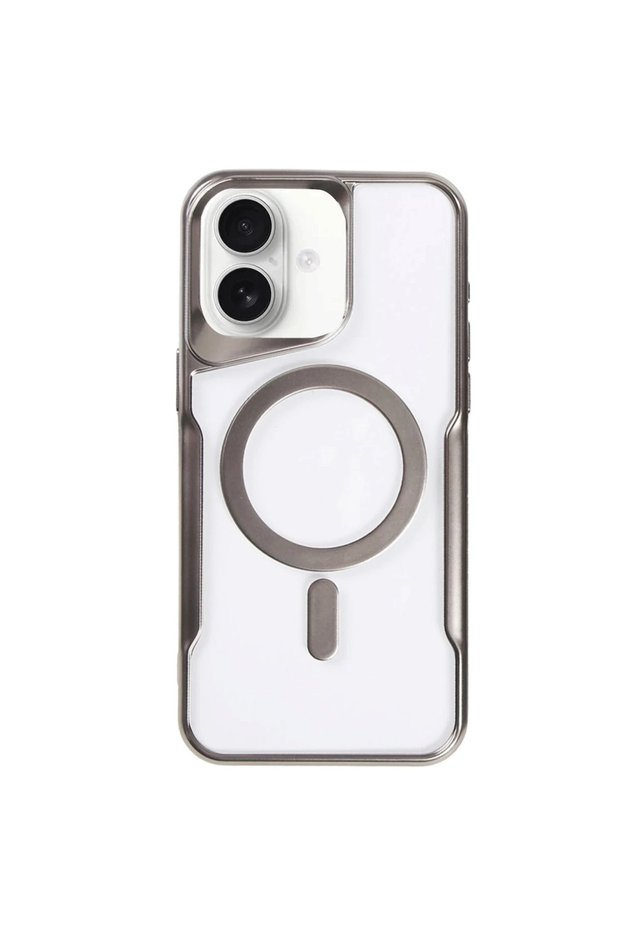 Apple iphone 16 case boyi magsafe silicone cover - titan grey