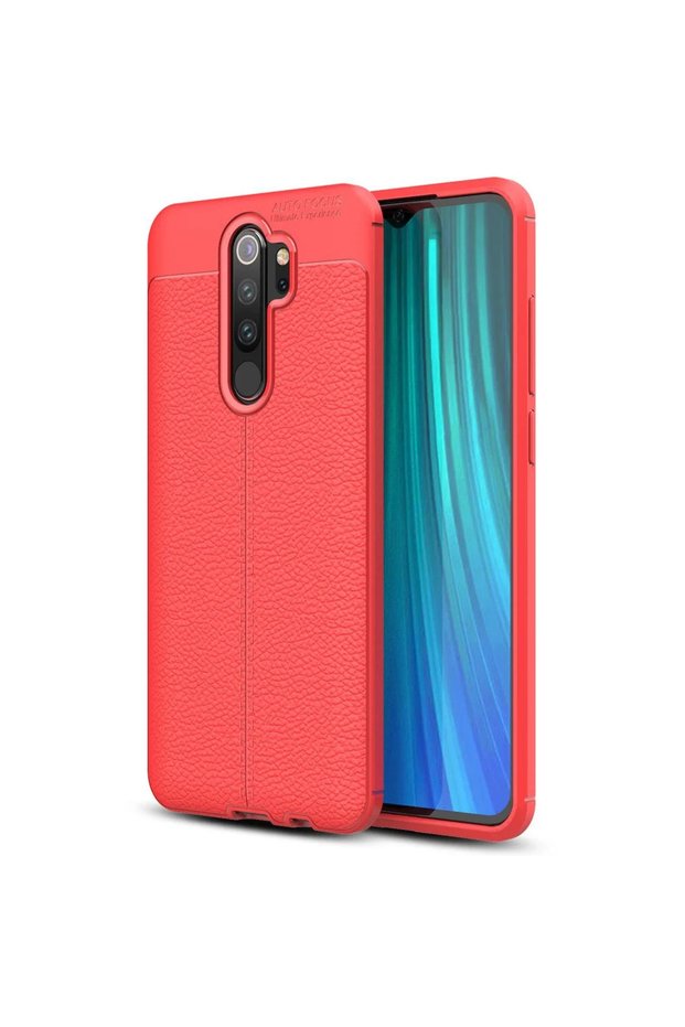 غطاء هاتف Xiaomi Redmi Note 8 Pro بتركيز تلقائي - أحمر