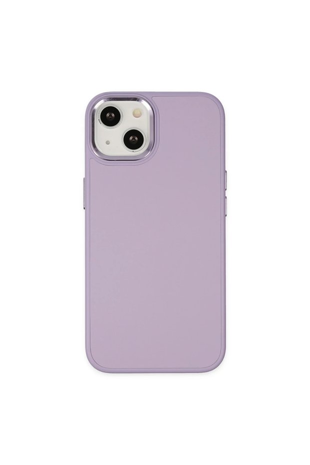Apple iphone 14 plus case asian leather silicone - purple
