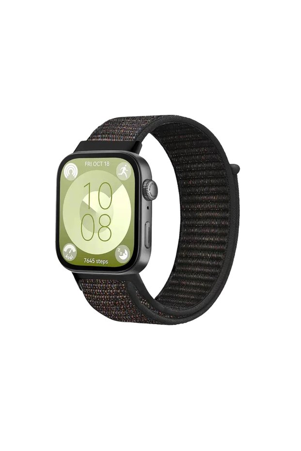 Huawei fit 4 black braided velcro strap