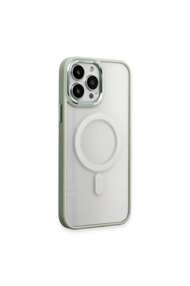Apple iphone 15 pro case room magnetic safe silicone - water green