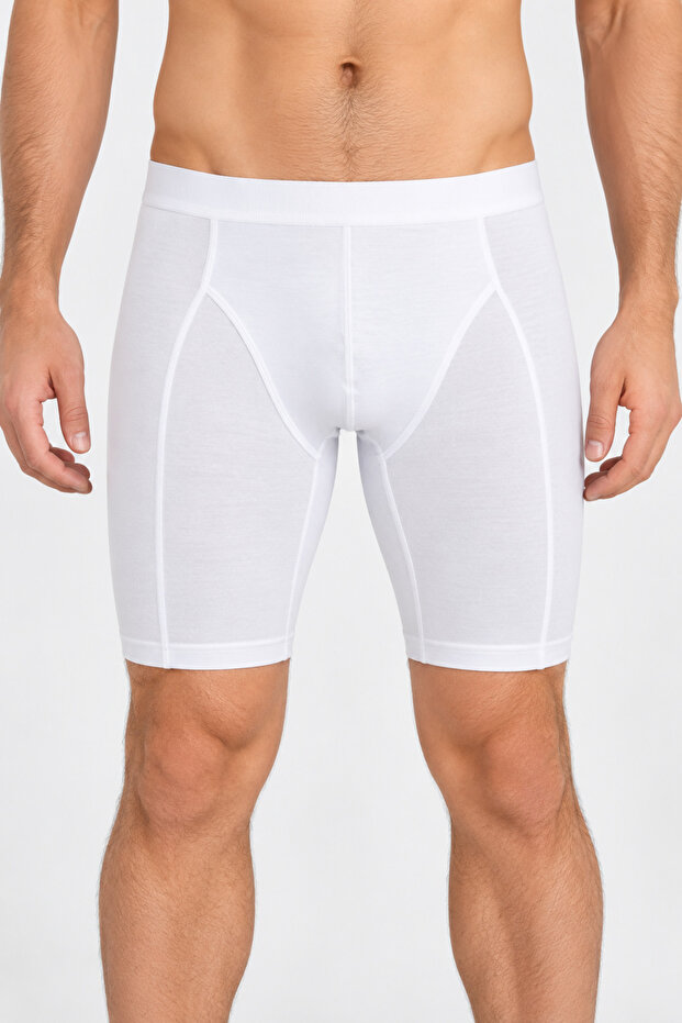 3 Pieces of Large Size Lycra Super Soft Long Men's Boxers 95% Cotton 5% Lycra