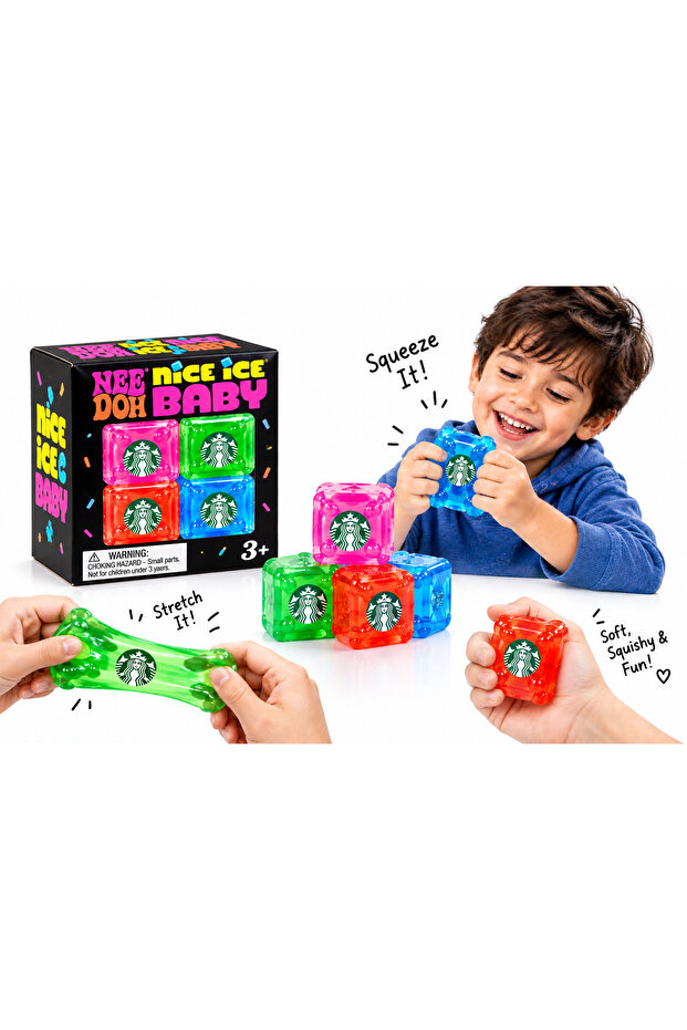 Nee Nice Ice Doh Baby Fidget Cube Squishy Stress Relief Toy 4 pices pack