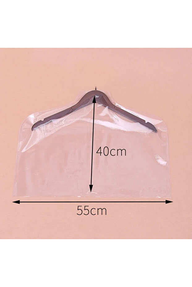 55x40cm Clear PVC Garment Cover for Clothes Garment Coat Jacket Shirt Suit Dust 5pcs 18 Wire Moistu