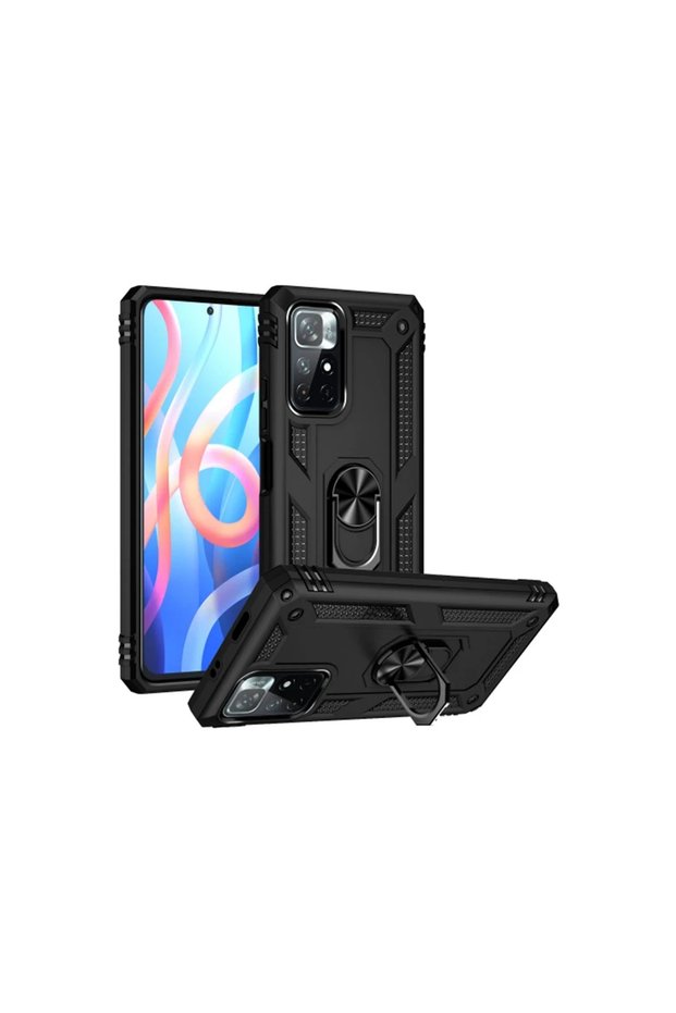 Xiaomi redmi note 11t case sofia ring silicone cover - black