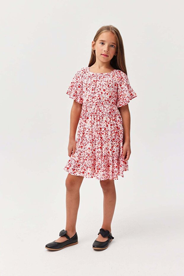 Girl's Flower Patterned Dress