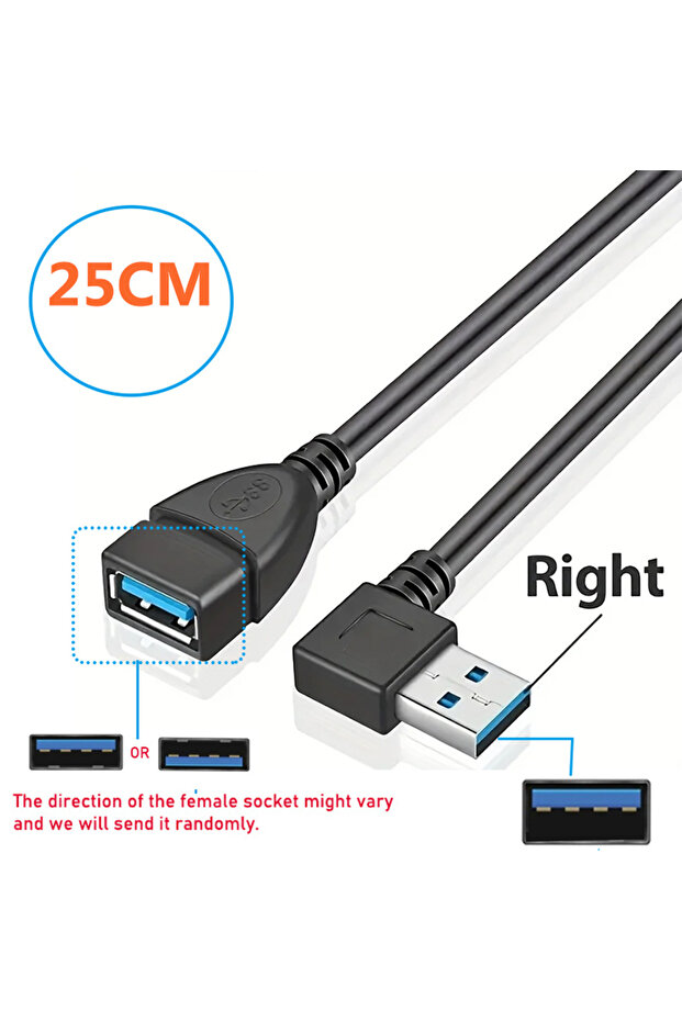 Right 1PCS Short USB 3.0 Extension Cable up to 5Gbps USB 3.0 Male to Female Cord Extension USB 3.0 P