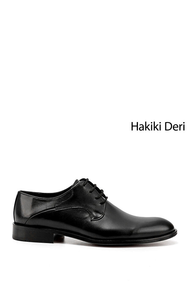 Men's Charcoal Printed Leather Sole Genuine Leather Classic Shoes