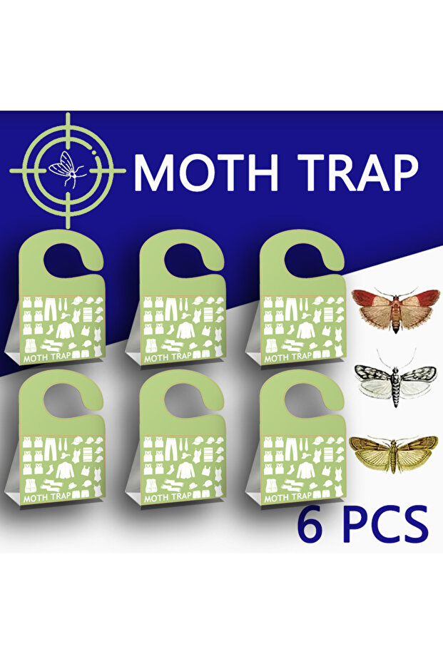6PCS Moths Traps SilentKing 6PCS Moths Traps Home Garden Pest Control Clothes Kitchen Food Pantry Mo