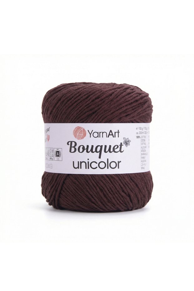 BOUQUET UNICOLOR - HAND KNITTED STRING BROWN-3209