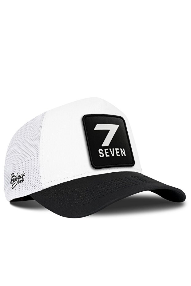 Black and White Logo No. 7 Trucker Hat