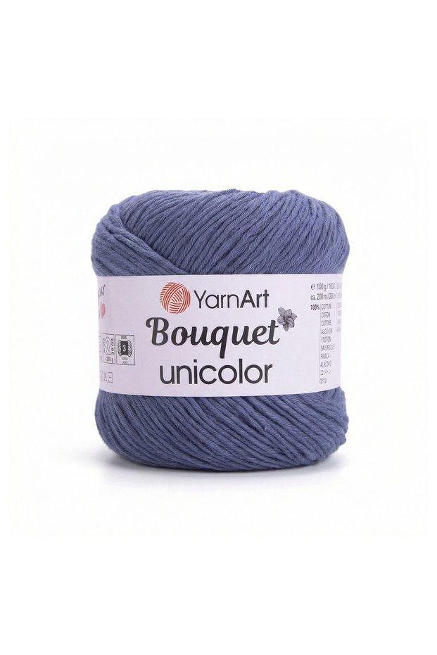 BOUQUET UNICOLOR - HAND KNITTED STRING GRAY-BLUE-3204