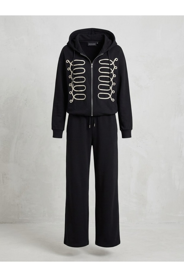 Women's 3-Thread Embroidery Detailed Premium 2-Piece Tracksuit Set