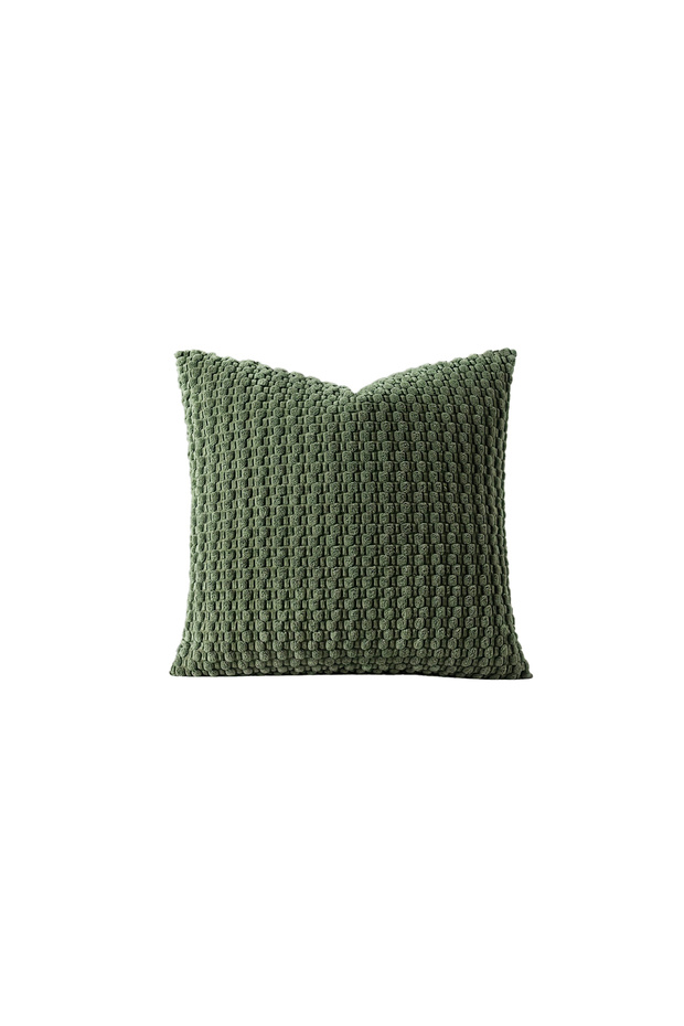 45x45cm Dark Green 1pc Soft Boho Style Modern Double-Sided Design Pillows Cover, Farmhouse Neutral D