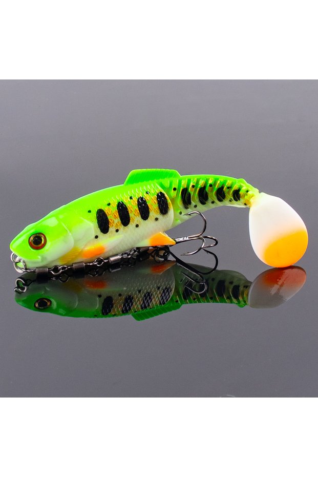10CM 12.7G SBT05-02 Magnisher Quality Soft Baits 10cm/13.5cm T-tail Silicone Fishing Lures with Hoo