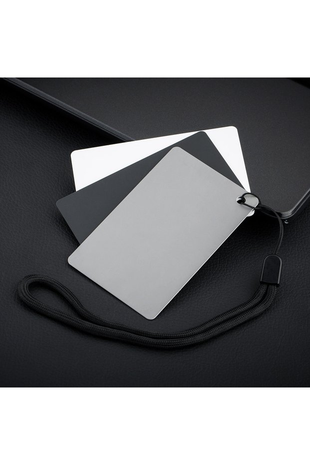 GRAY JJC White Balance Card 18% Neutral Grey Card Photography Color Correction Checker Camera Access