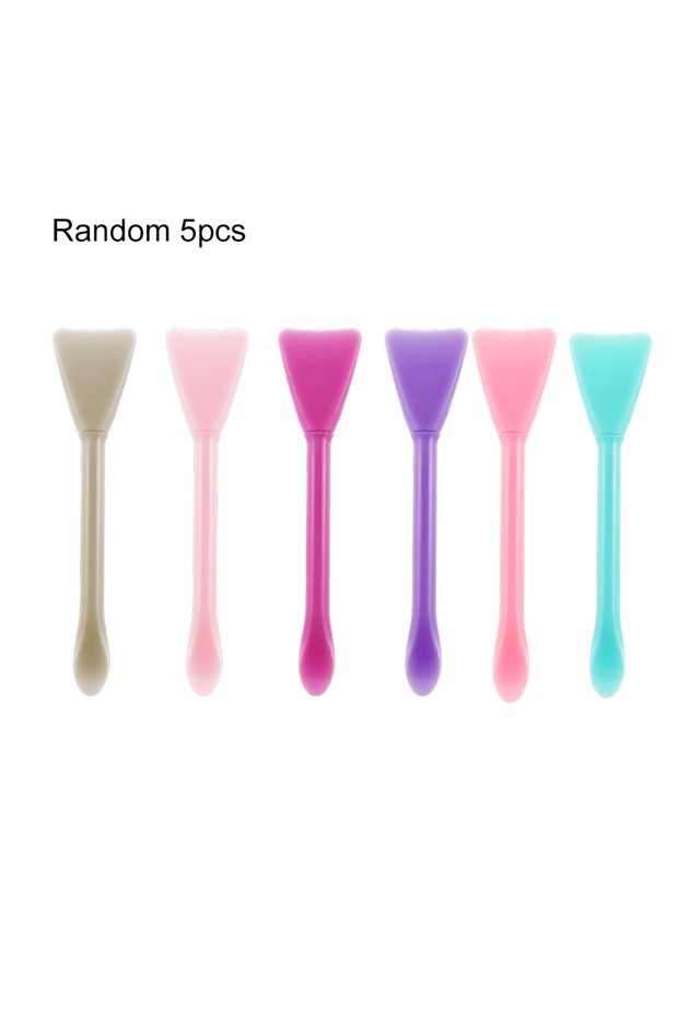 5Pcs Random 5Pcs Multifunction Stirring Brush Soft Silicone Brush Powder Spoon Epoxy Resin Tools for