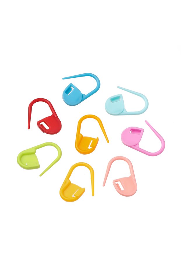 Random Mixed L 100Pcs/lot Colorful Locking Stitch Markers Plastic Knitting Crochet Locking Crochet N