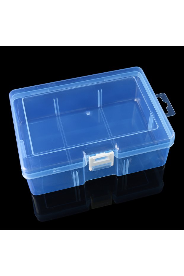 Blue 1pcs Transparent Plastic Storage Boxes For Jewelry Hardware Accessories Small Items for DIY Jew