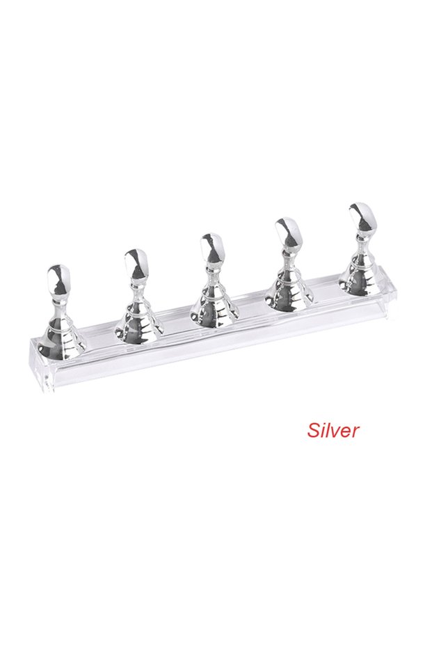 Silver 5pcs/Pack Chess Magnetic Nail Holder Practice Display Stand Gold Silver Rose-Golden Showing S