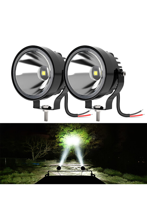 Spot-White-2pcs NAOEVO 2pcs 4 Inch Led Work Light Spotlight 4x4 Offroad 60W 14000lm Super Bright Whi