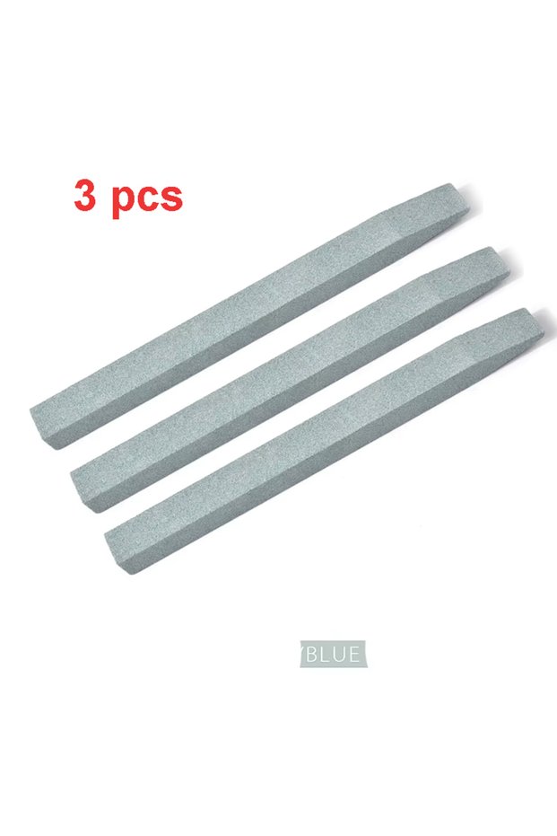 3pcs Blue 1/3/5 Practical Stone Ceramic Nail Files For Cuticle Removal Scrub Stick Grinding Nail Buf