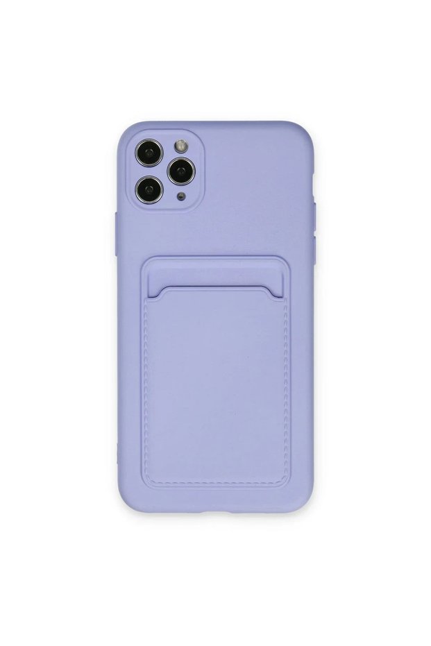 Apple iPhone 11 Pro Max Case Kelvin Silicone with Business Card Holder - Lilac