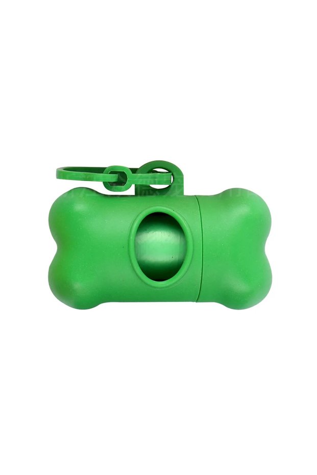green1 1pc Bone Shaped Bag Dispenser Disposable Pet Dog Waste Bag Holder Plastic Garbage Bag Case Ca