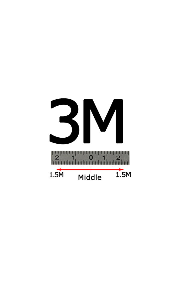 3M-Middle Miter Track Tape Measure Self Adhesive Metric Stainless Steel Scale Ruler 1M-6M For T-trac