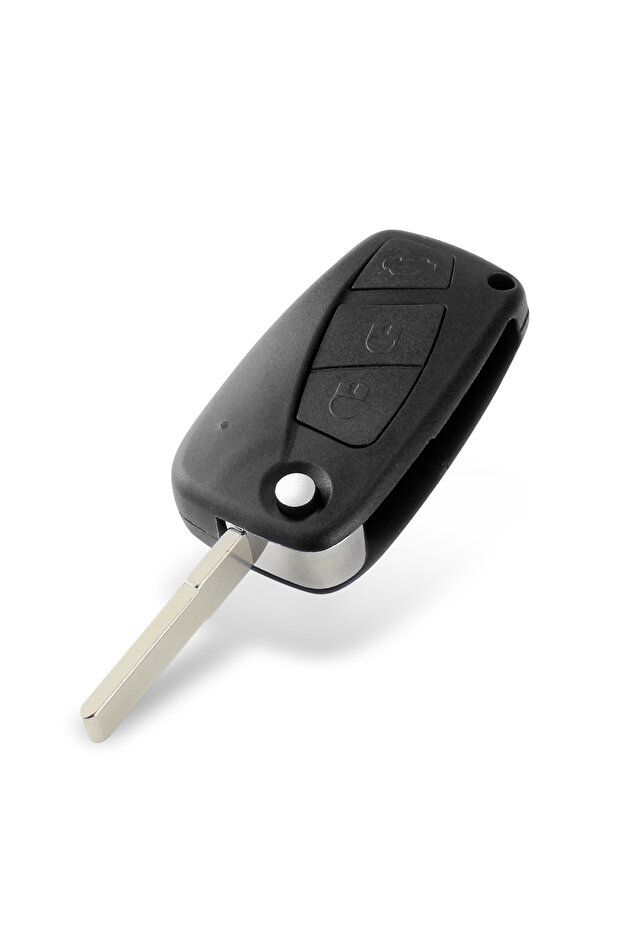 3 Buttons Black KEYYOU Car Key Shell For Fiat 500 Punto Stilo Ducato Panda Doblo Bravo Folding 2/3 B