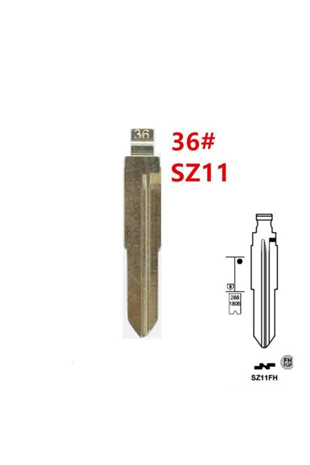 10pcs 36# SZ11 SZ11MH SZ11FH for Suzuki Key Blade for KD keydiy xhorse VVDI remotes universal