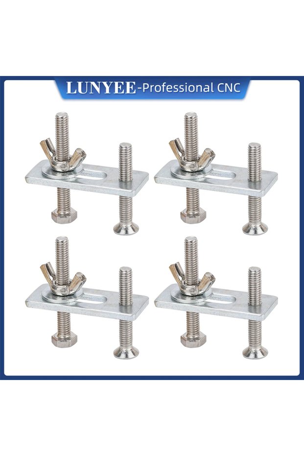 sorrel 4 Pcs T-Track Hold Down Clamp Kit Press Plate for Table Saw Engraving Compatible with 3018 Se