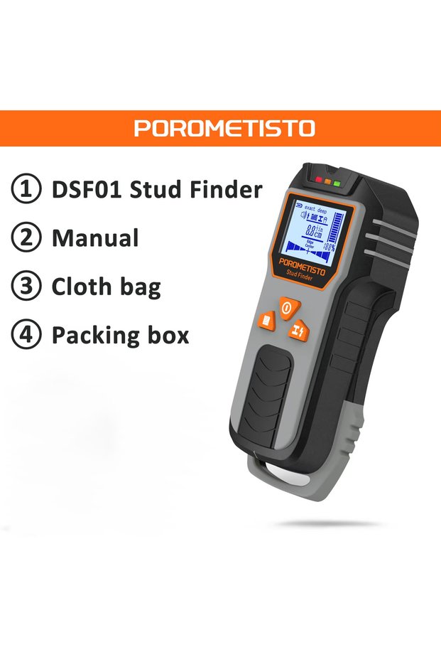 DSF01 6in1 Stud Finder Wall Scanner Detector Multifunction Wall Scanner for AC Cable Wires Wood Meta