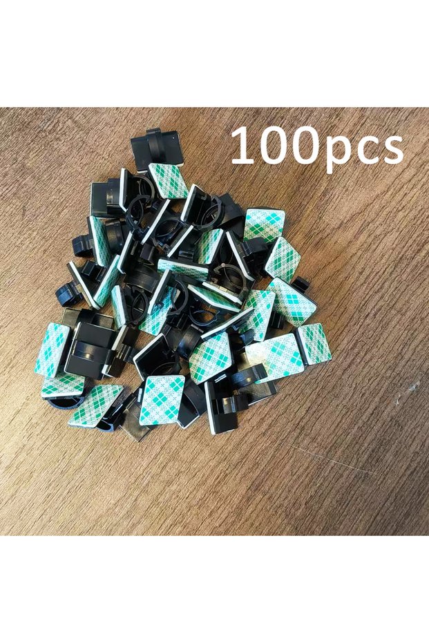 100pcs 50pcs 100pcs Stickable Clips Double-sided Tape Adhesive Cable Wire Clips Management Wire Cabl