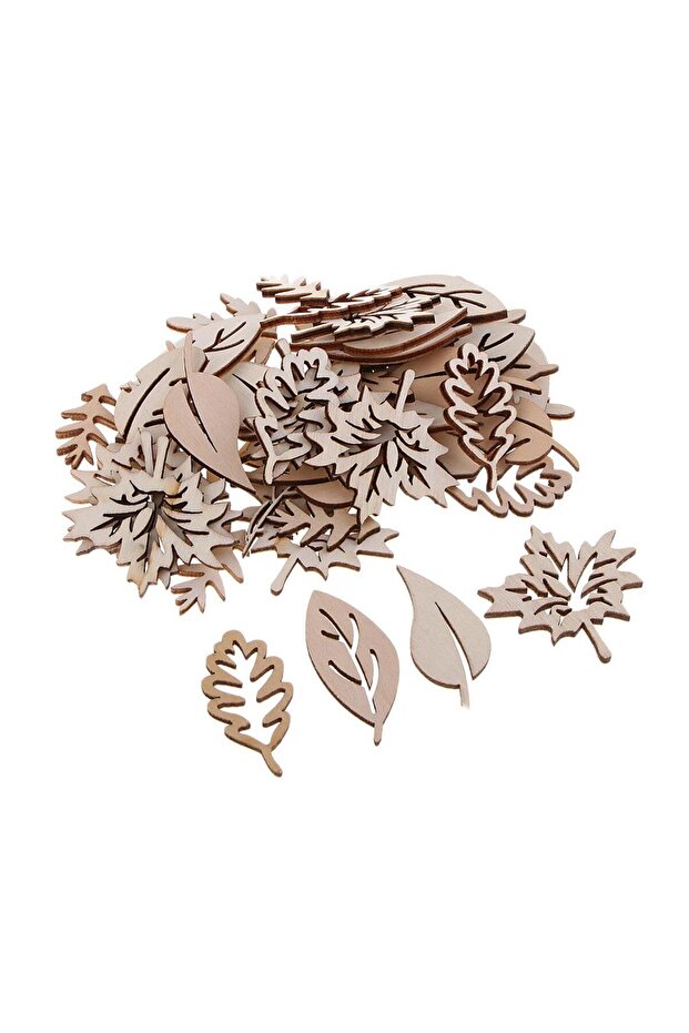 as described 50 Pieces Wooden Leaf Embellishments Unfinished Wood Chips for Taking Photos of Props,