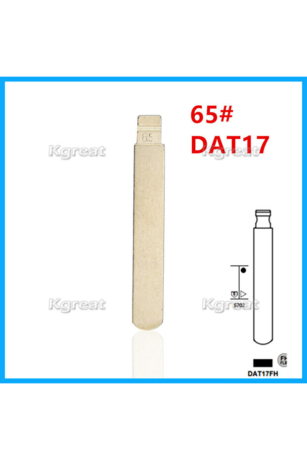 10pcs 65# DAT17 Uncut Flip Metal Key Blade DAT17FH for Subaru for KD Keydiy Xhorse VVDI Remotes Univ