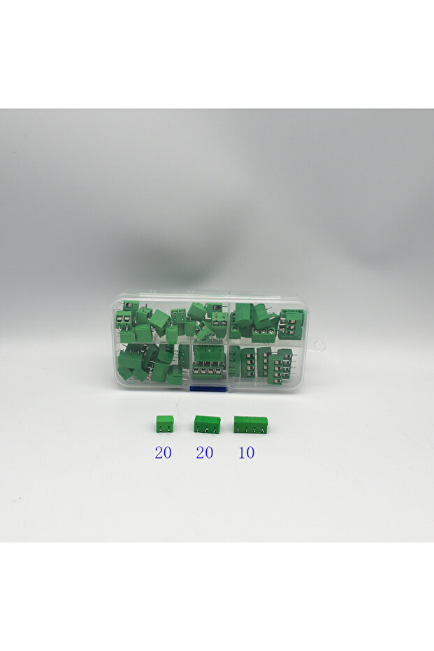 50PCS Green 50 Pcs/BOX Pitch 5.0mm Straight Pin 2P 3P Screw PCB Terminal Block Connector 10A 24-18A