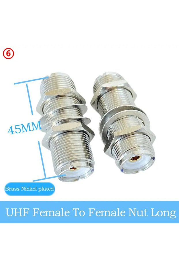 1PCS Type6-1pcs UHFmale Female SO239 PL259 Connector UHF 3 Way Splitter UHF 4-hole Panel Mount Flang