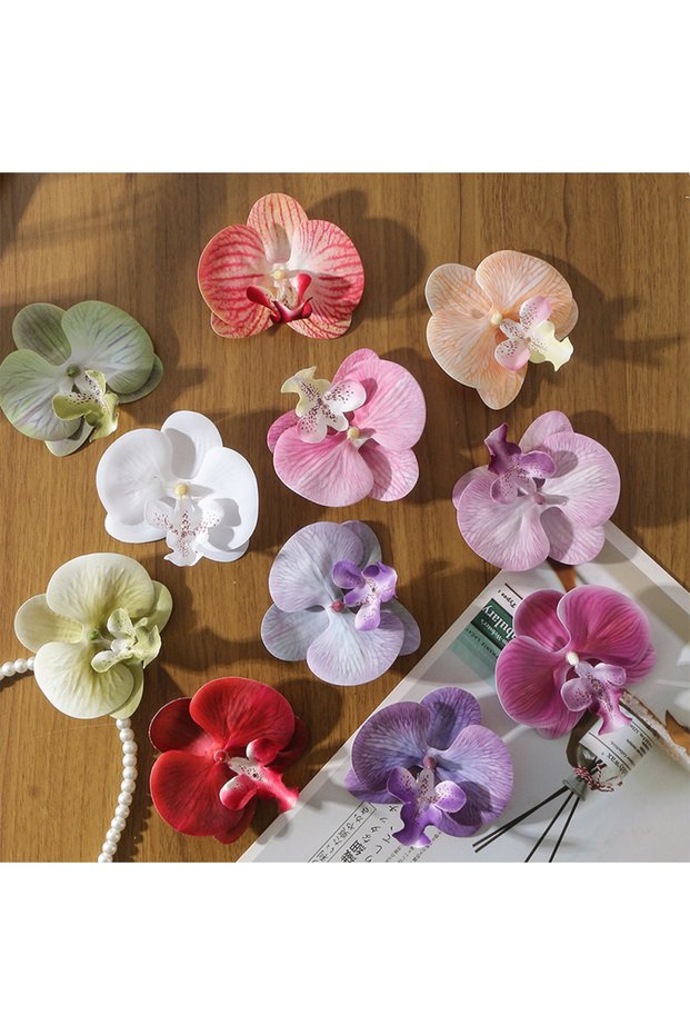 10Pcs Mixing Hot Selling 3/5/10Pcs Butterfly Orchid Artificial Flowers for Home Room Wedding Bridal
