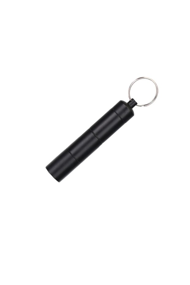1pc-black Mini Portable Aluminum Waterproof Pill Box Shell Sealed 3-hour Grid One Day Organizer Tabl