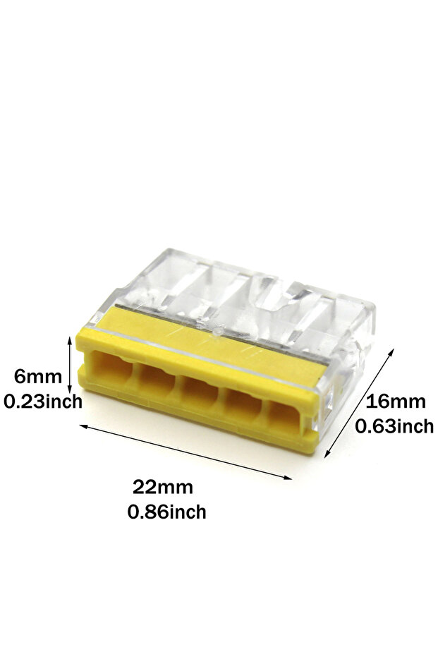 5P 50pcs Mini Quick Wire Connectors 2/3/4/5/ Ports Terminal Block Hard Stainless Easy Electric Quick