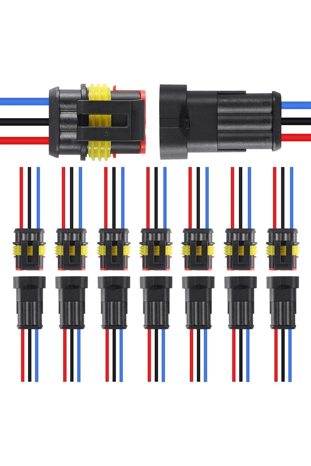 3pin 8Pair 3Pin Connector Waterproof Electrical 3 Pin Plug Auto Electrical Wire Connectors Quick Dis