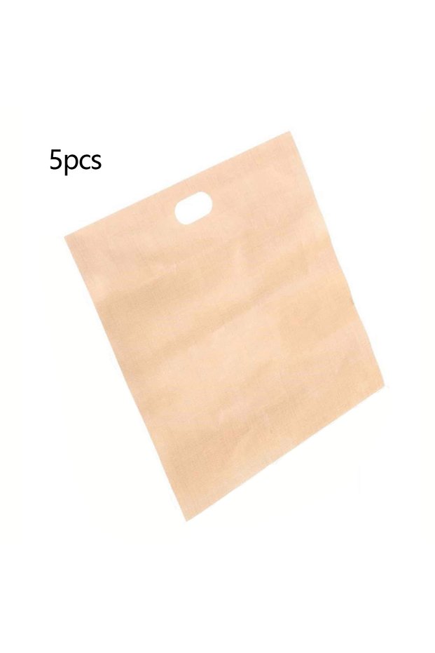 5pcs 1/3/5pcs-Non Stick Reusable Heat-Resistant Toaster Bags, Sandwich Fries Heating Bags, Cooking T